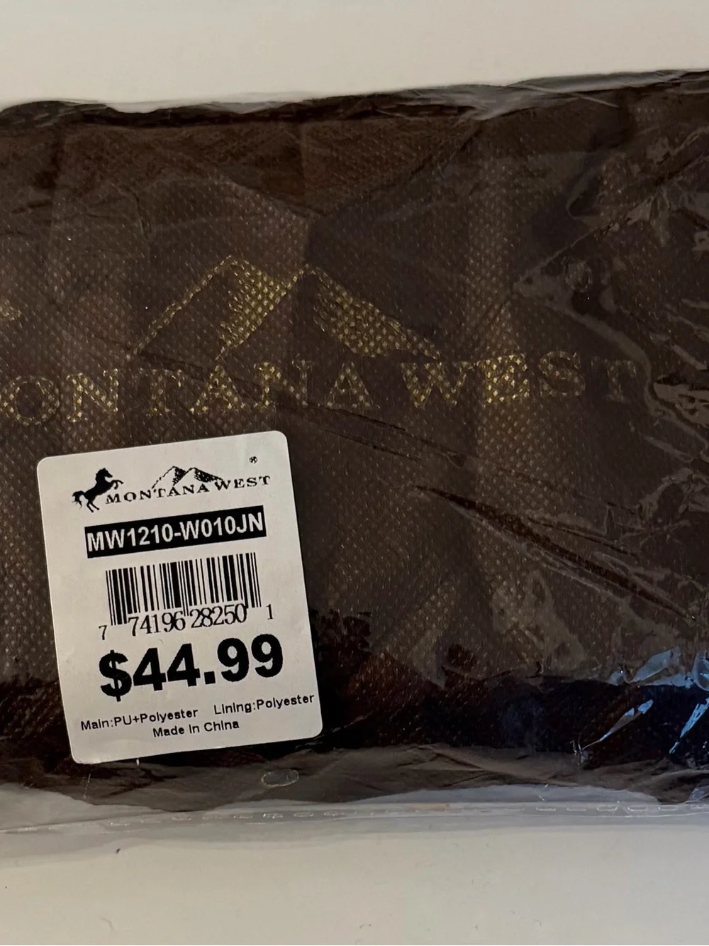 Montana West Brown Zip Pouch with Gold Logo - Picture 6 of 6